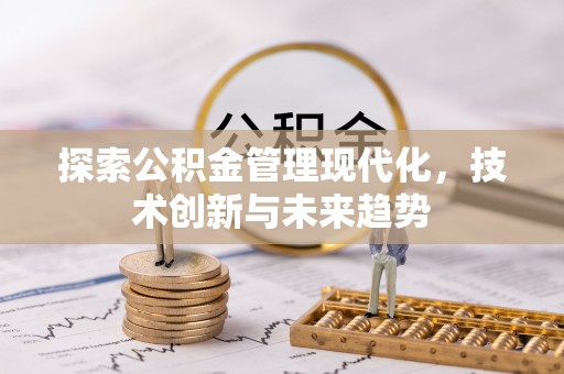 溪湖探索公积金管理现代化，技术创新与未来趋势