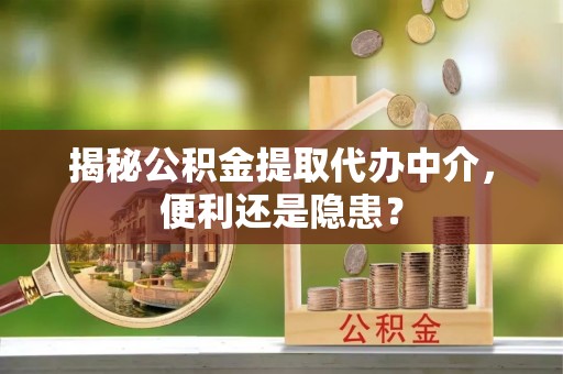 溪湖揭秘公积金提取代办中介，便利还是隐患？