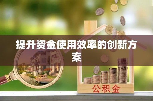 溪湖提升资金使用效率的创新方案