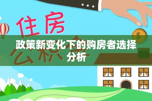 溪湖政策新变化下的购房者选择分析