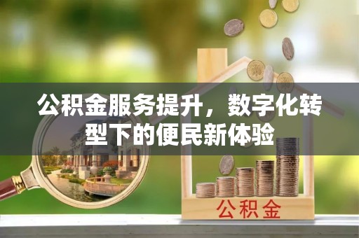 溪湖公积金服务提升，数字化转型下的便民新体验