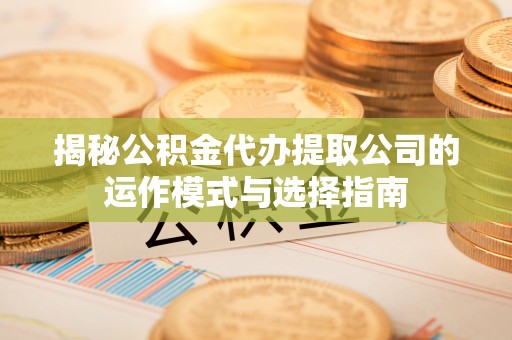 溪湖揭秘公积金代办提取公司的运作模式与选择指南