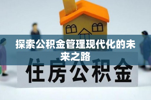 溪湖探索公积金管理现代化的未来之路