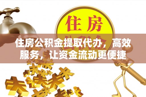 溪湖住房公积金提取代办，高效服务，让资金流动更便捷