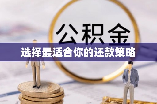 溪湖选择最适合你的还款策略